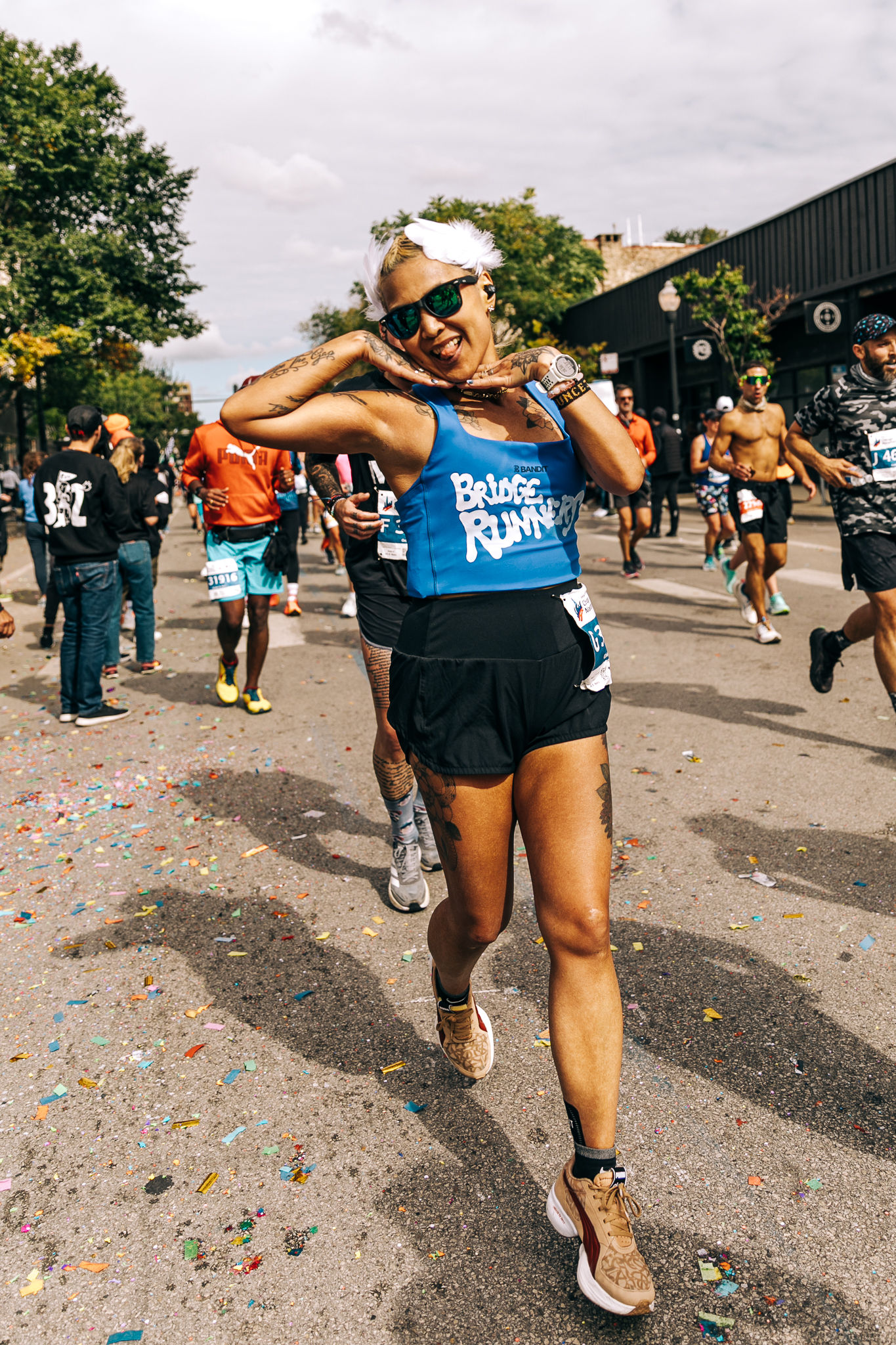 Product Designer Victoria Lo running the Chicago Marathon in 2023